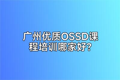 广州优质OSSD课程培训哪家好？