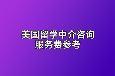 美国留学中介咨询服务费参考