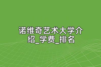 诺维奇艺术大学介绍_学费_排名