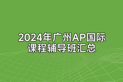 2024年广州AP国际课程辅导班汇总