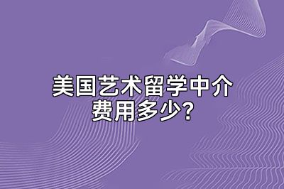 美国艺术留学中介费用多少？