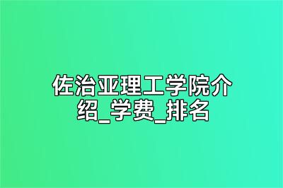 佐治亚理工学院介绍_学费_排名