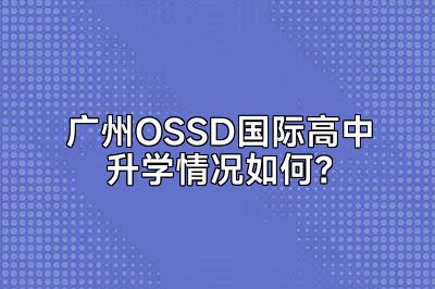 广州OSSD国际高中升学情况如何？