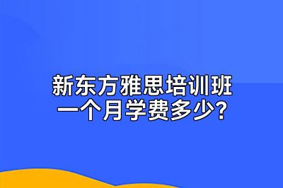 新东方雅思培训班一个月学费多少？
