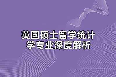 英国硕士留学统计学专业深度解析