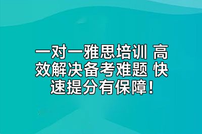 一对一雅思培训 高效解决备考难题 快速提分有保障！