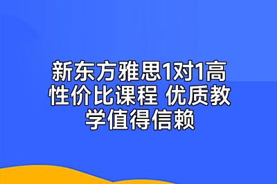 新东方雅思1对1高性价比课程 优质教学值得信赖