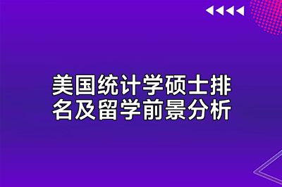 美国统计学硕士排名及留学前景分析