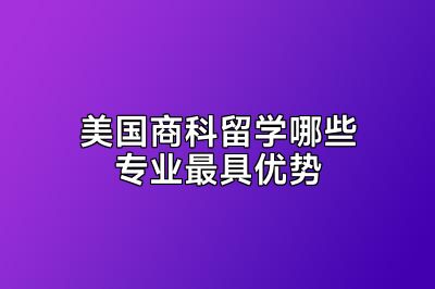 美国商科留学哪些专业最具优势