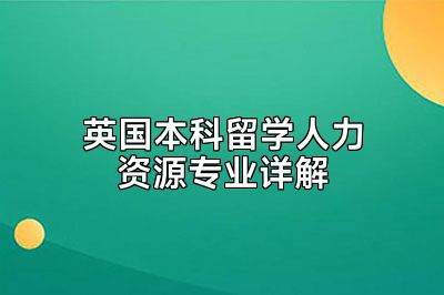 英国本科留学人力资源专业详解