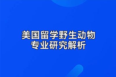 美国留学野生动物专业研究解析