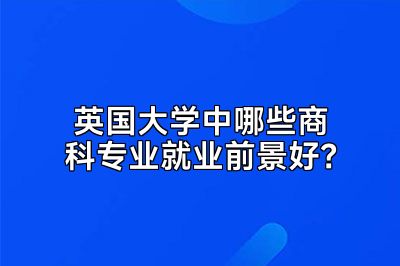 英国大学中哪些商科专业就业前景好？