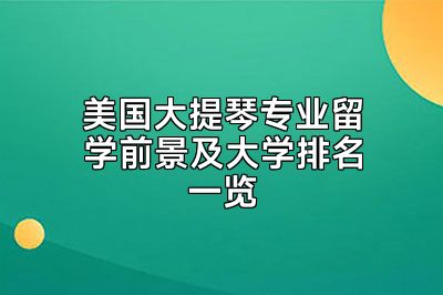 美国大提琴专业留学前景及大学排名一览