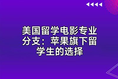 美国留学电影专业分支：苹果旗下留学生的选择