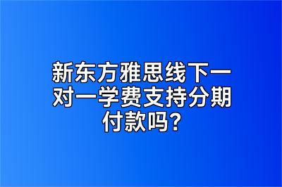 新东方雅思线下一对一学费支持分期付款吗？