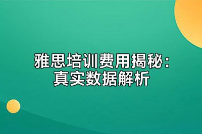 雅思培训费用揭秘：真实数据解析