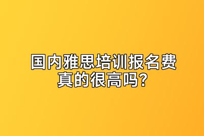 国内雅思培训报名费真的很高吗？