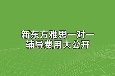 新东方雅思一对一辅导费用大公开
