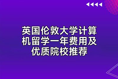 英国伦敦大学计算机留学一年费用及优质院校推荐