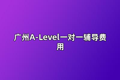 广州A-Level一对一辅导费用