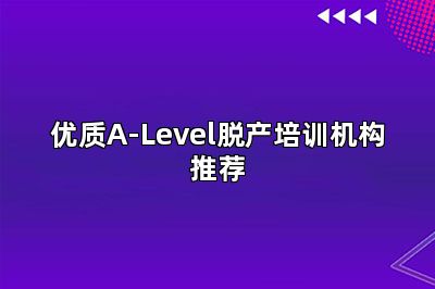 优质A-Level脱产培训机构推荐