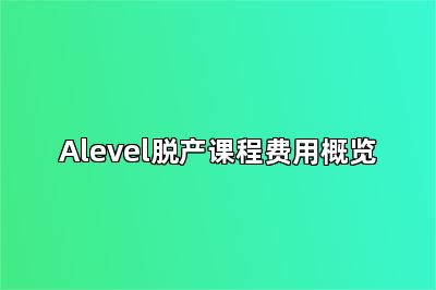 Alevel脱产课程费用概览