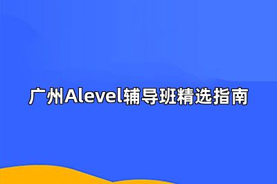 广州Alevel辅导班精选指南