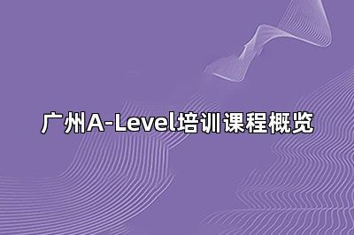 广州A-Level培训课程概览